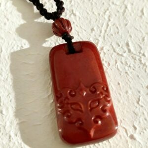 D112 Pendant Necklace: Cinnabar Auspicious Beast