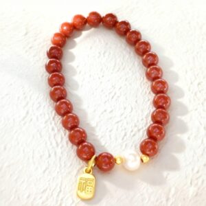 D47 Bead Bracelet: Cinnabar Blessing